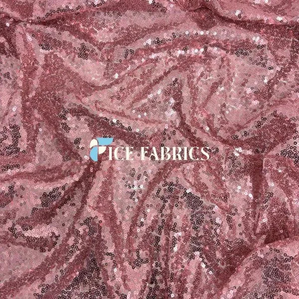 All Over Mini Sequin Fabric On Mesh By The Roll (20 yards) Fabric Wholesale
