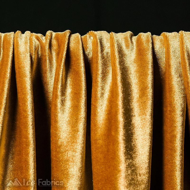 Ice Fabrics Stretch Velvet Fabric Soft and Smooth ICE FABRICS Antique Gold