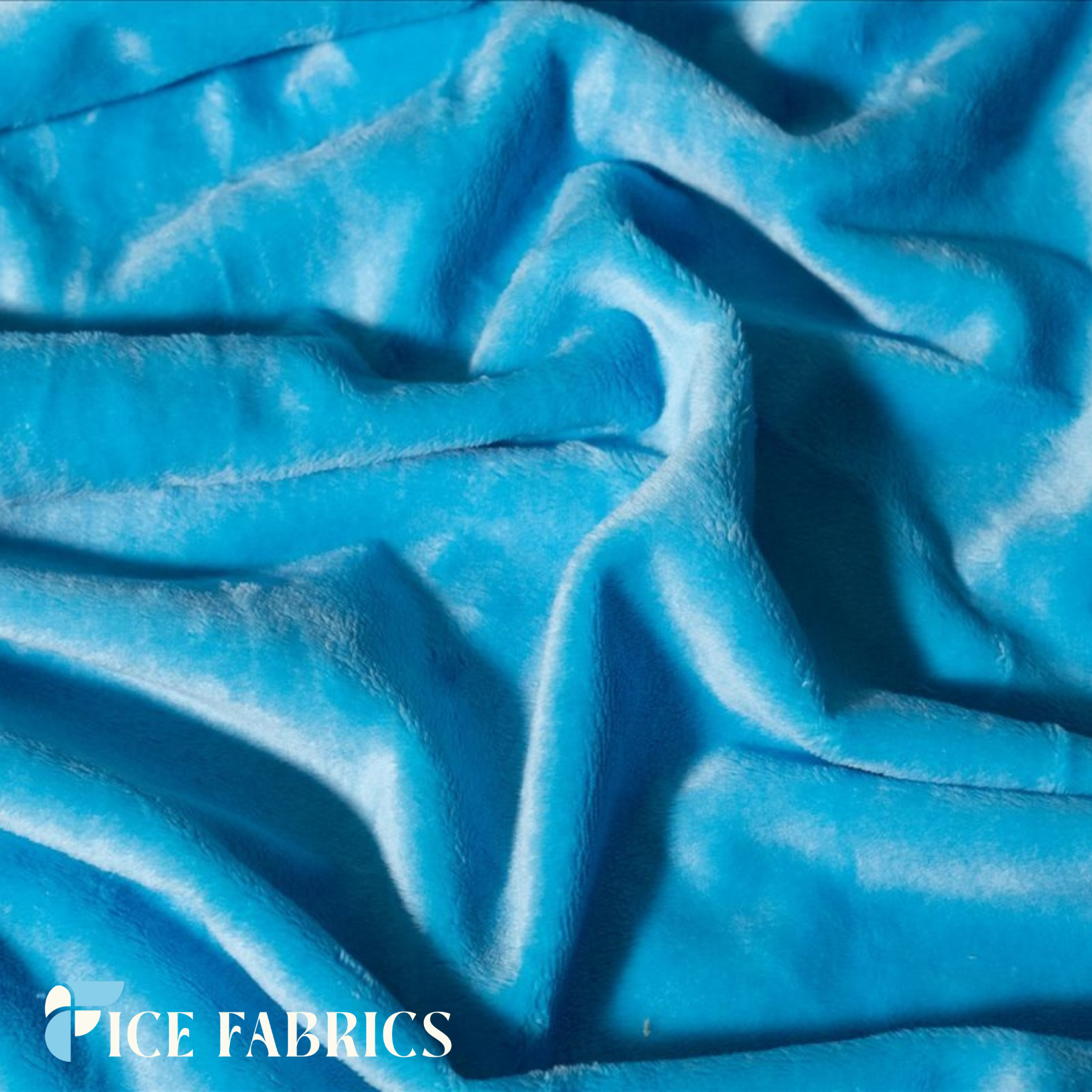 Turquoise Rich Solid Minky Fabric By The Roll ( 20 Yards ) Wholesale Fabric