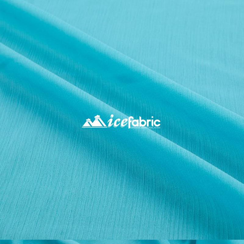 Aqua Poly Chiffon Sheer Fabric