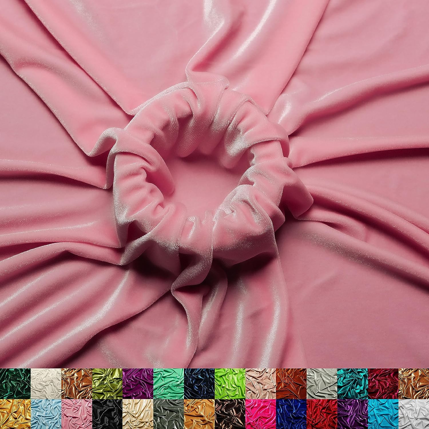 Ice Fabrics Stretch Velvet Fabric Soft and Smooth ICE FABRICS Baby Pink
