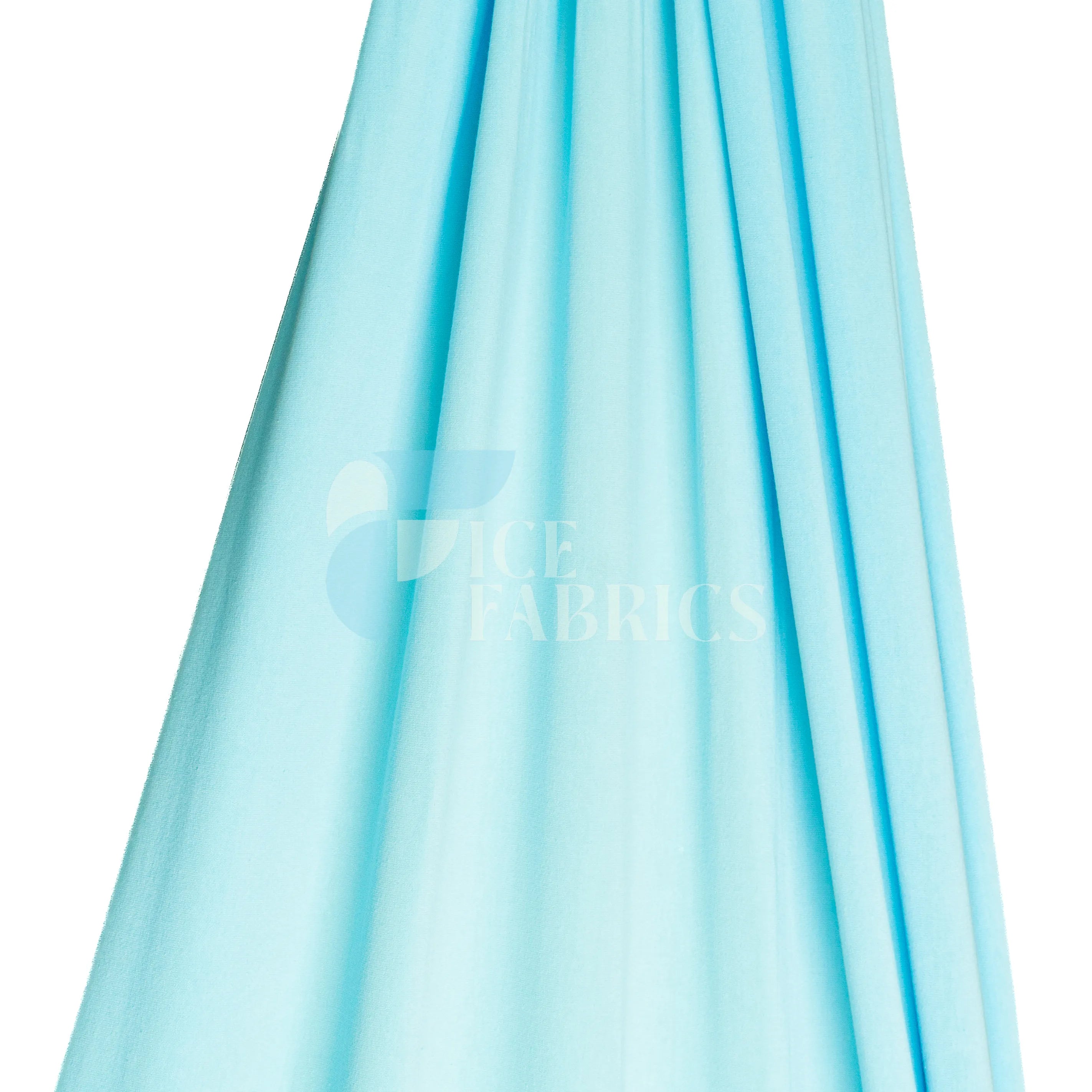 Baby Blue Cotton Spandex Jersey Fabric | FlexCot