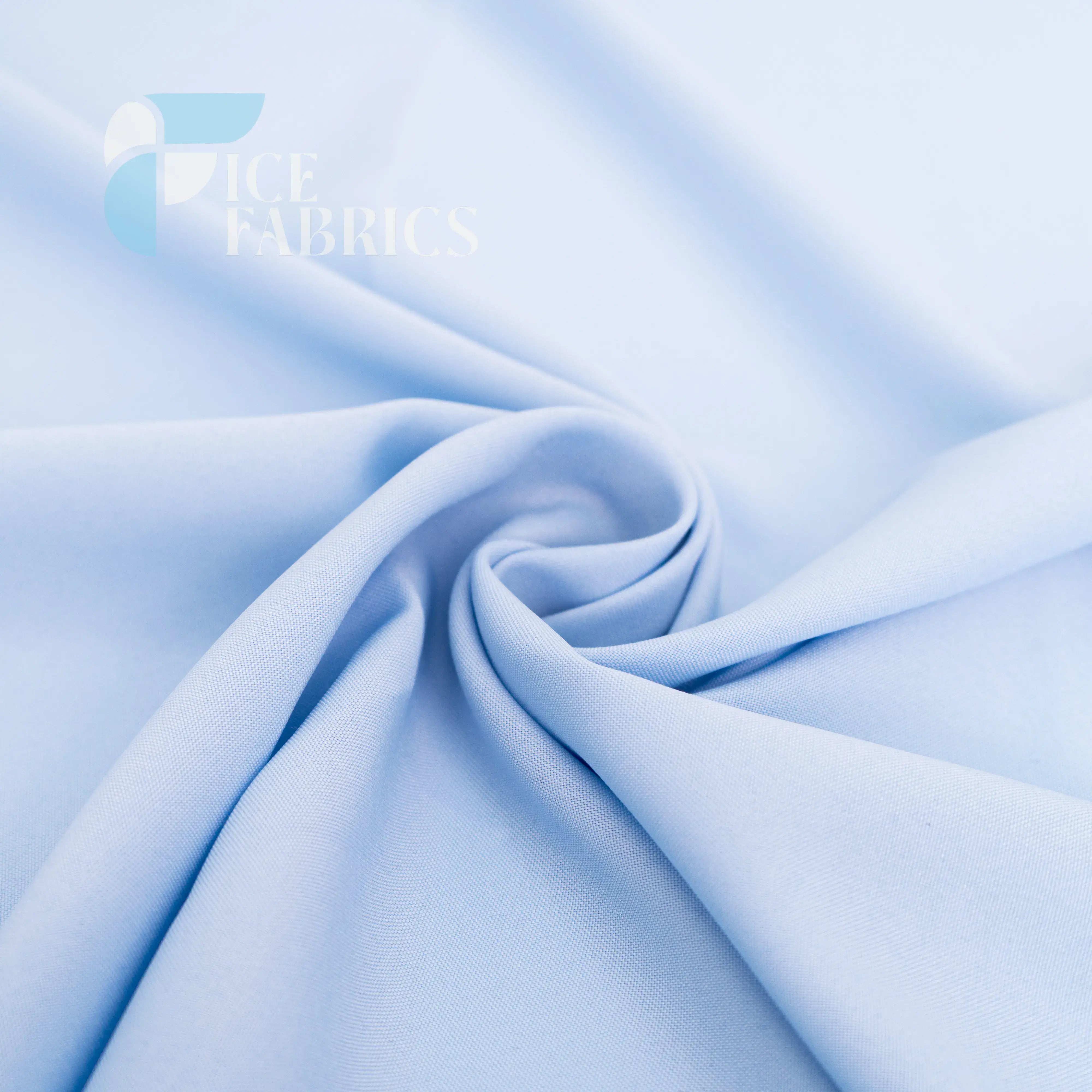 Baby Blue Solid Poly Poplin Fabric By The Yard