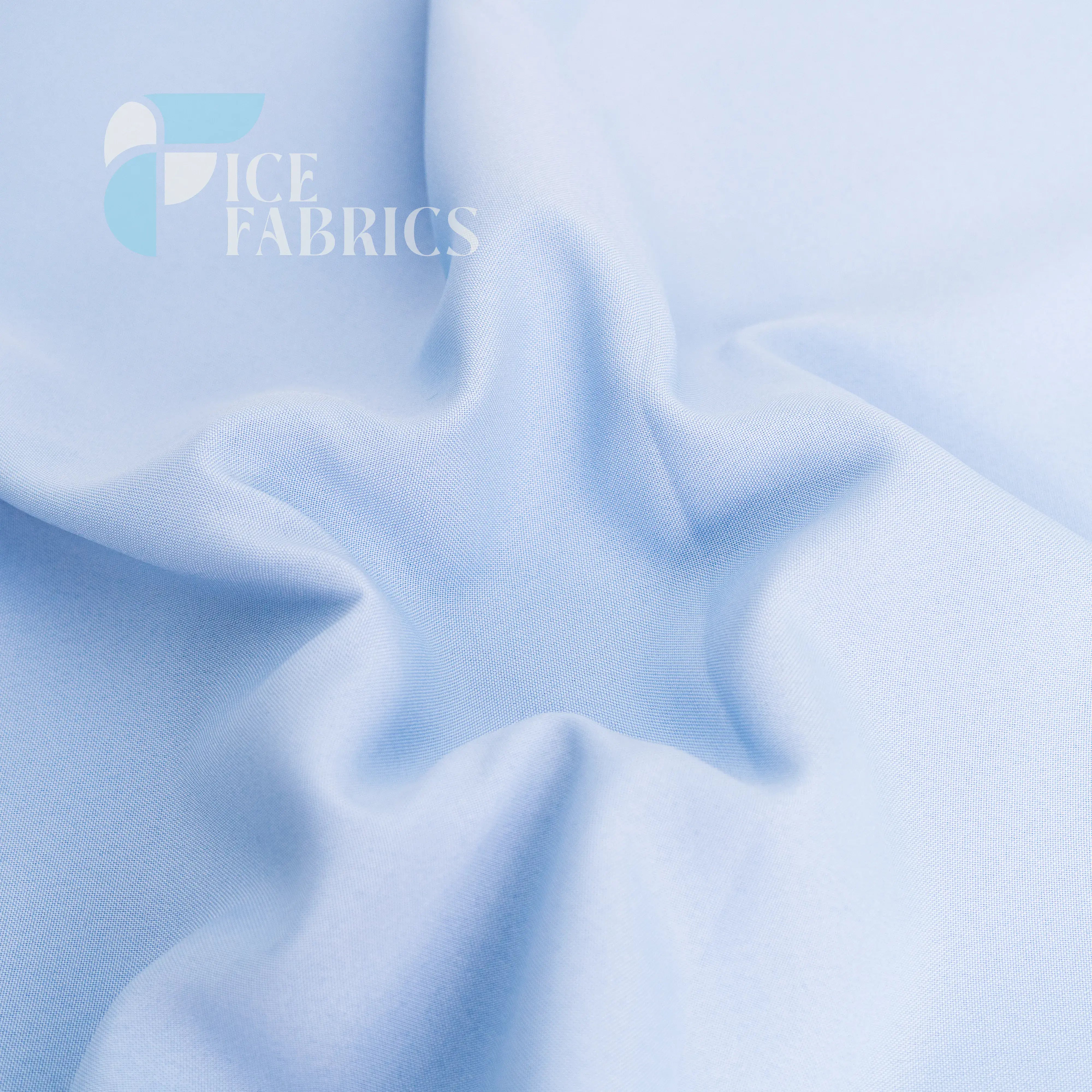 Baby Blue Solid Poly Poplin Fabric By The Yard