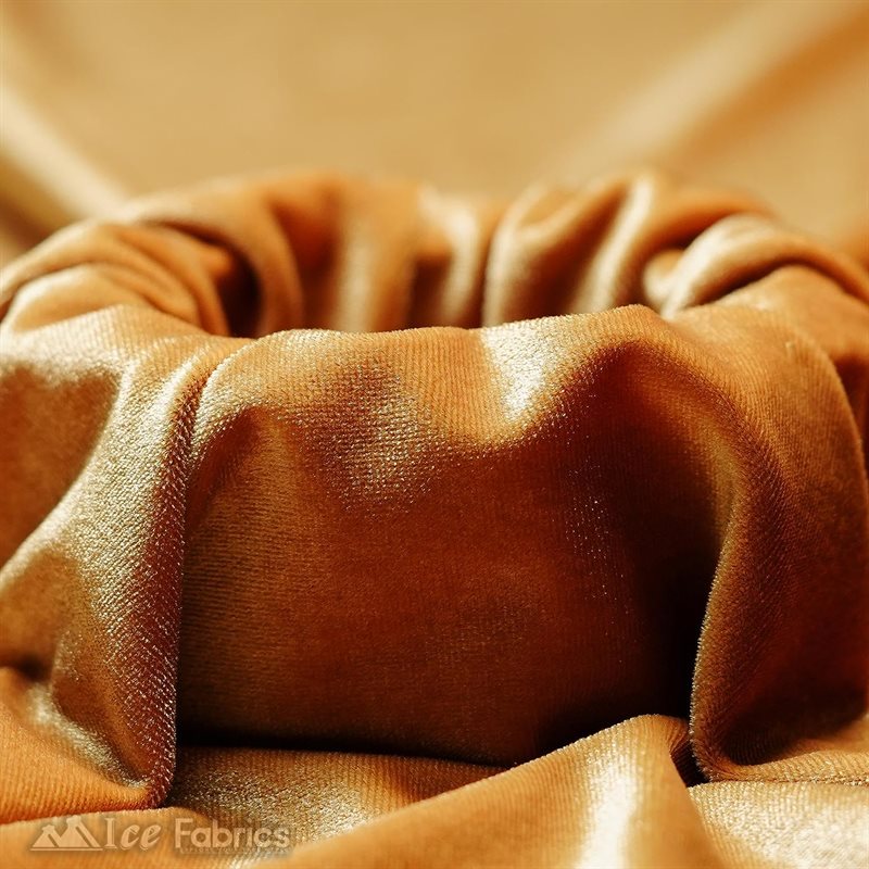 Ice Fabrics Stretch Velvet Fabric Soft and Smooth ICE FABRICS Beige