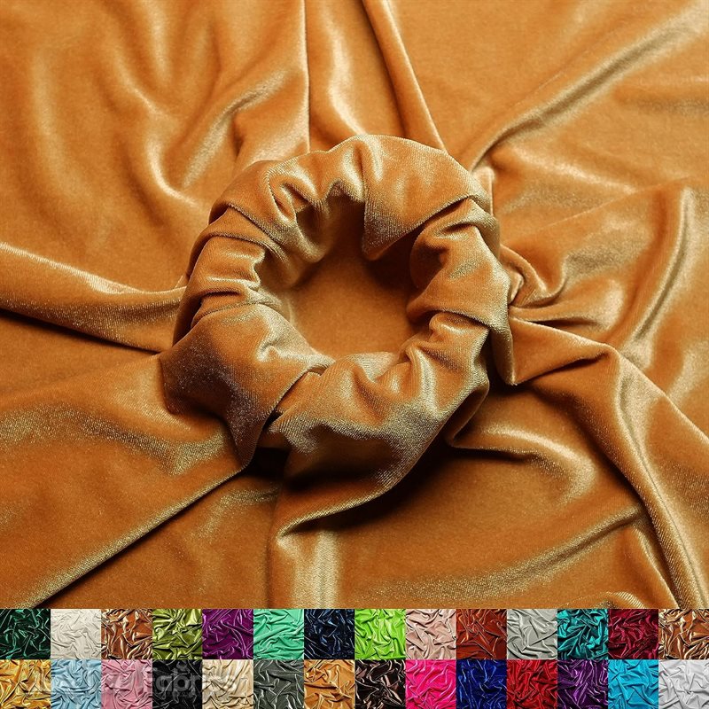 Ice Fabrics Stretch Velvet Fabric Soft and Smooth ICE FABRICS Beige