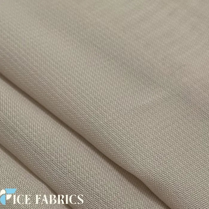 Beige Mia Chiffon Fabric / 60’’ Wide Soft chiffon Sheer Fabric
