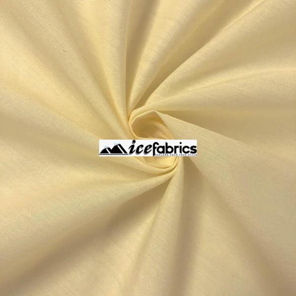 Beige Poly Cotton Broadcloth Fabric By The Yard
