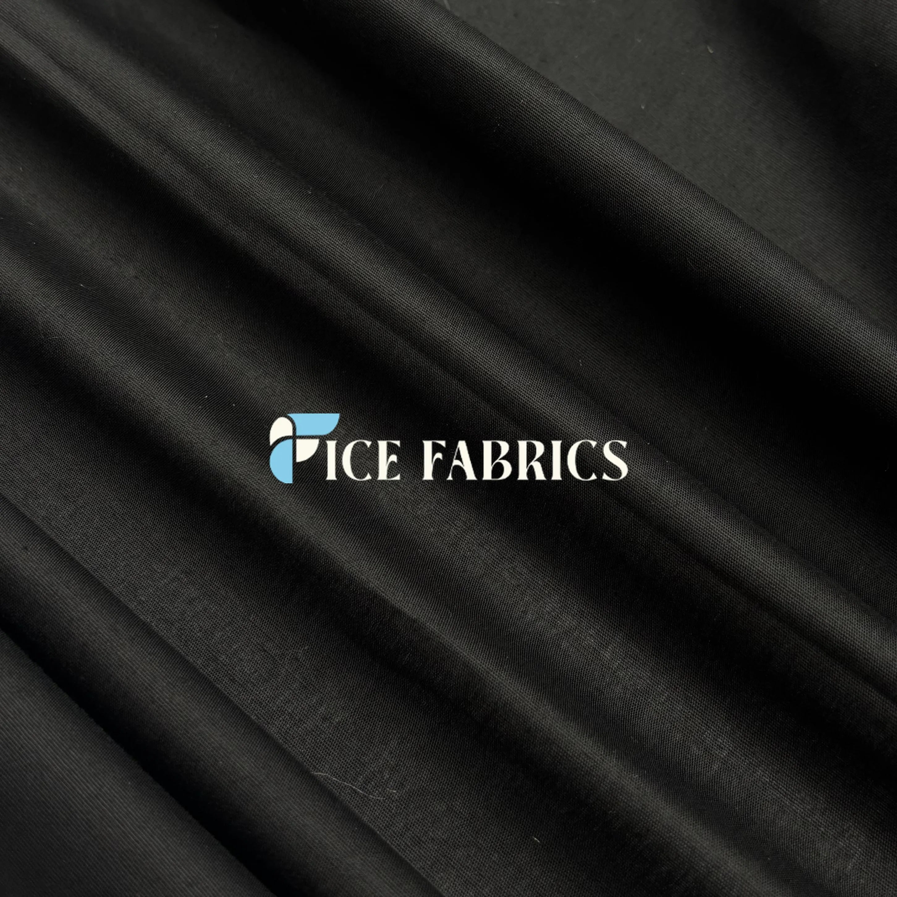 Black 100% Cotton Broadcloth Fabric By The Yard 