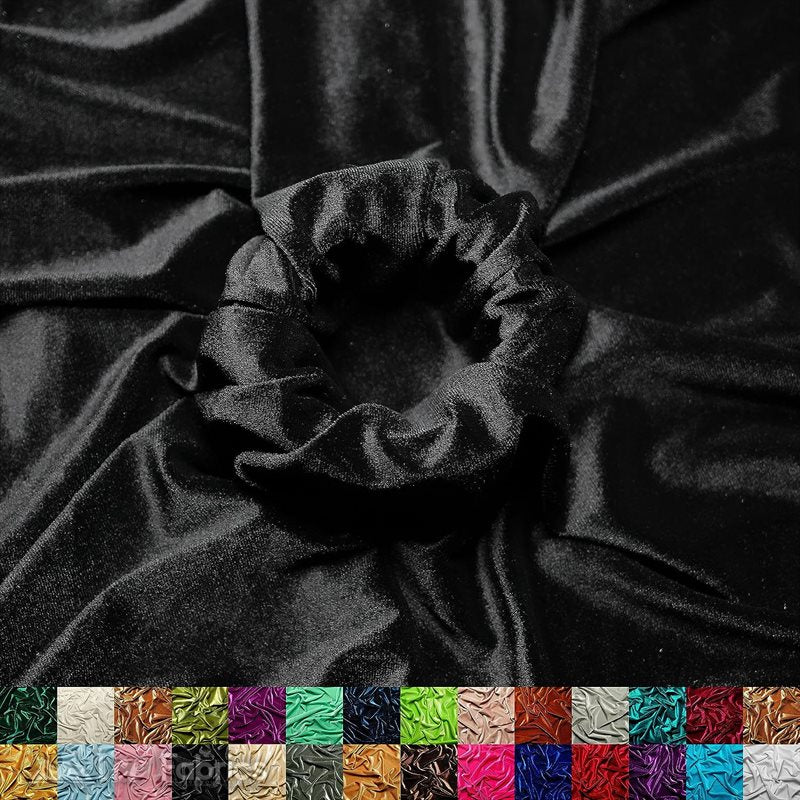 Ice Fabrics Stretch Velvet Fabric Soft and Smooth ICE FABRICS Black