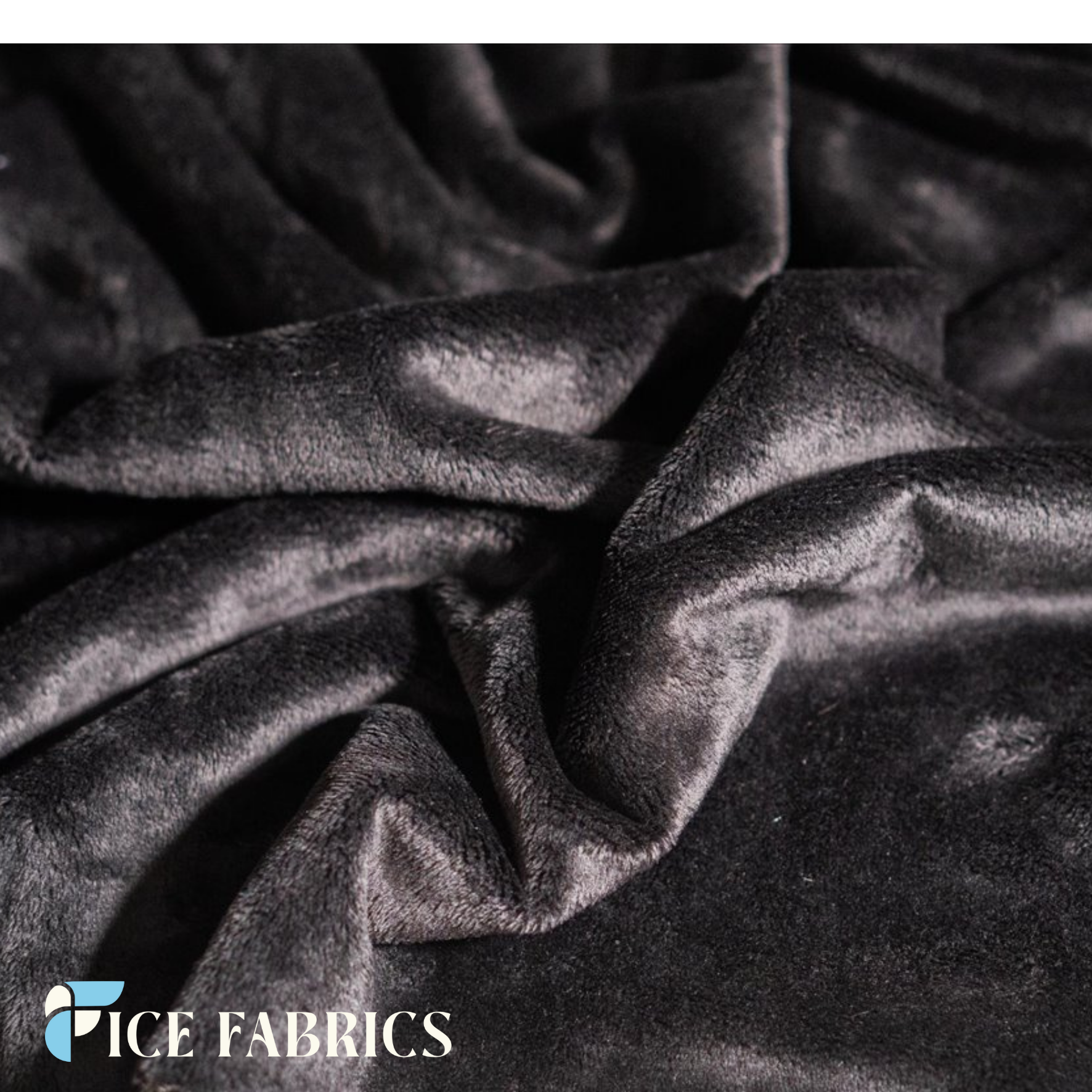 Black New Colors 3mm Thick Faux Fur Soft Minky Fabric