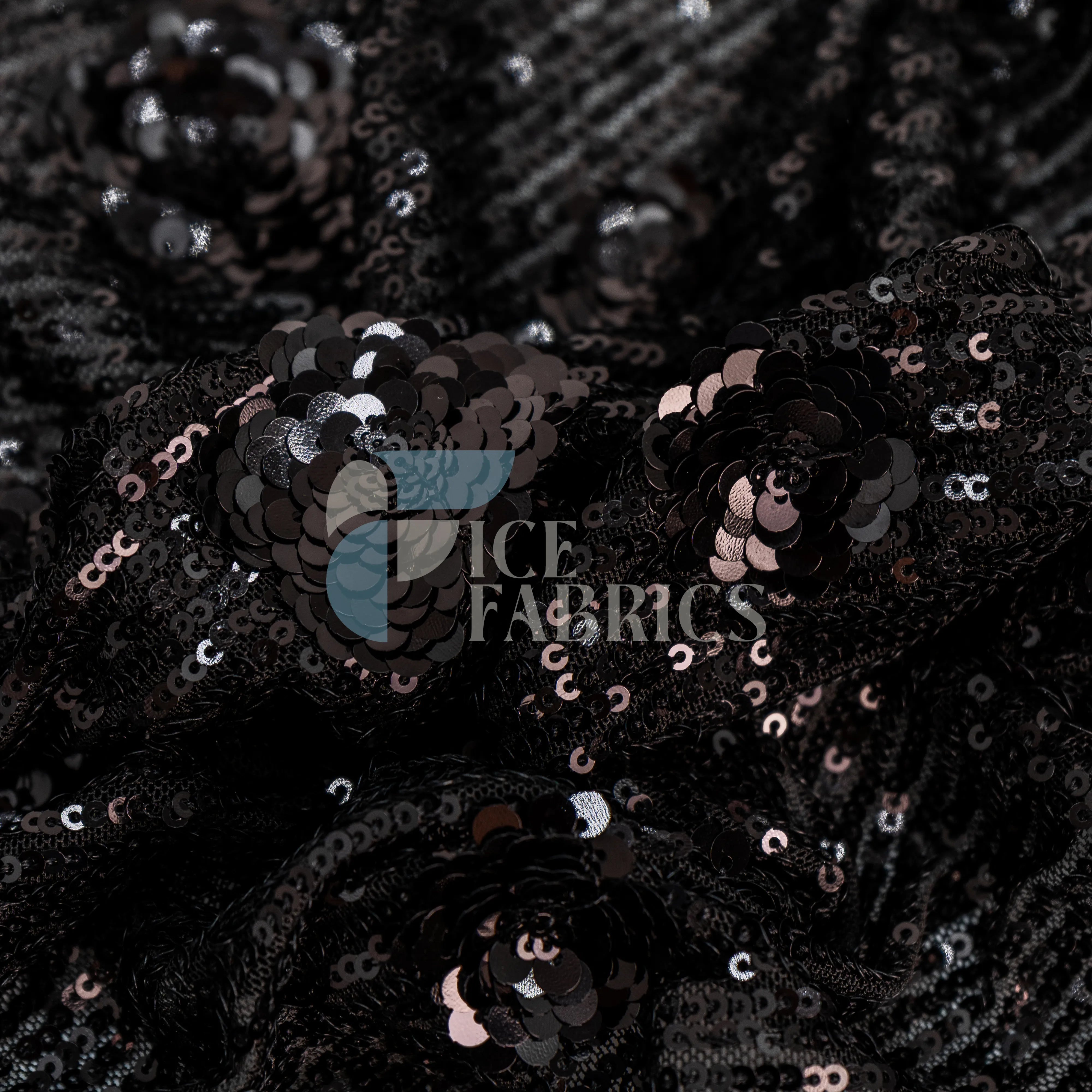 Celeste 3D Floral Stretch Sequin Fabric