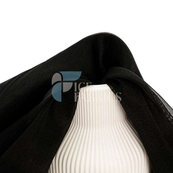 Black Wholesale Sheer Crystal Organza Fabric | Lumera Organza