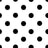 Black Dot on White 1-Inch Polka Dot Poly Cotton Fabric By The Yard