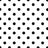Black Dot on White 1/2" Polka Dot Poly Cotton Fabric By the Yard