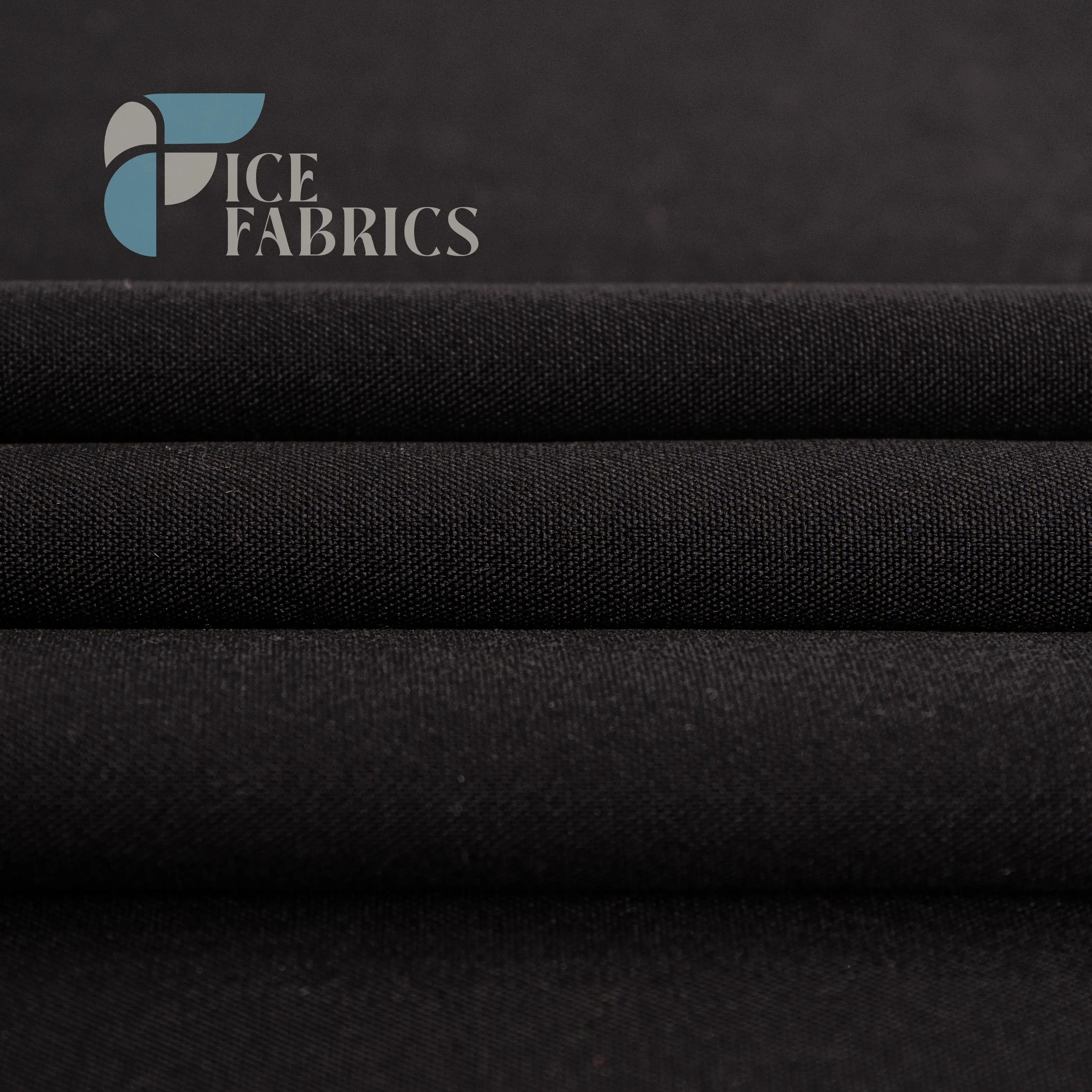 Black Solid Poly Poplin Fabric By The Yard