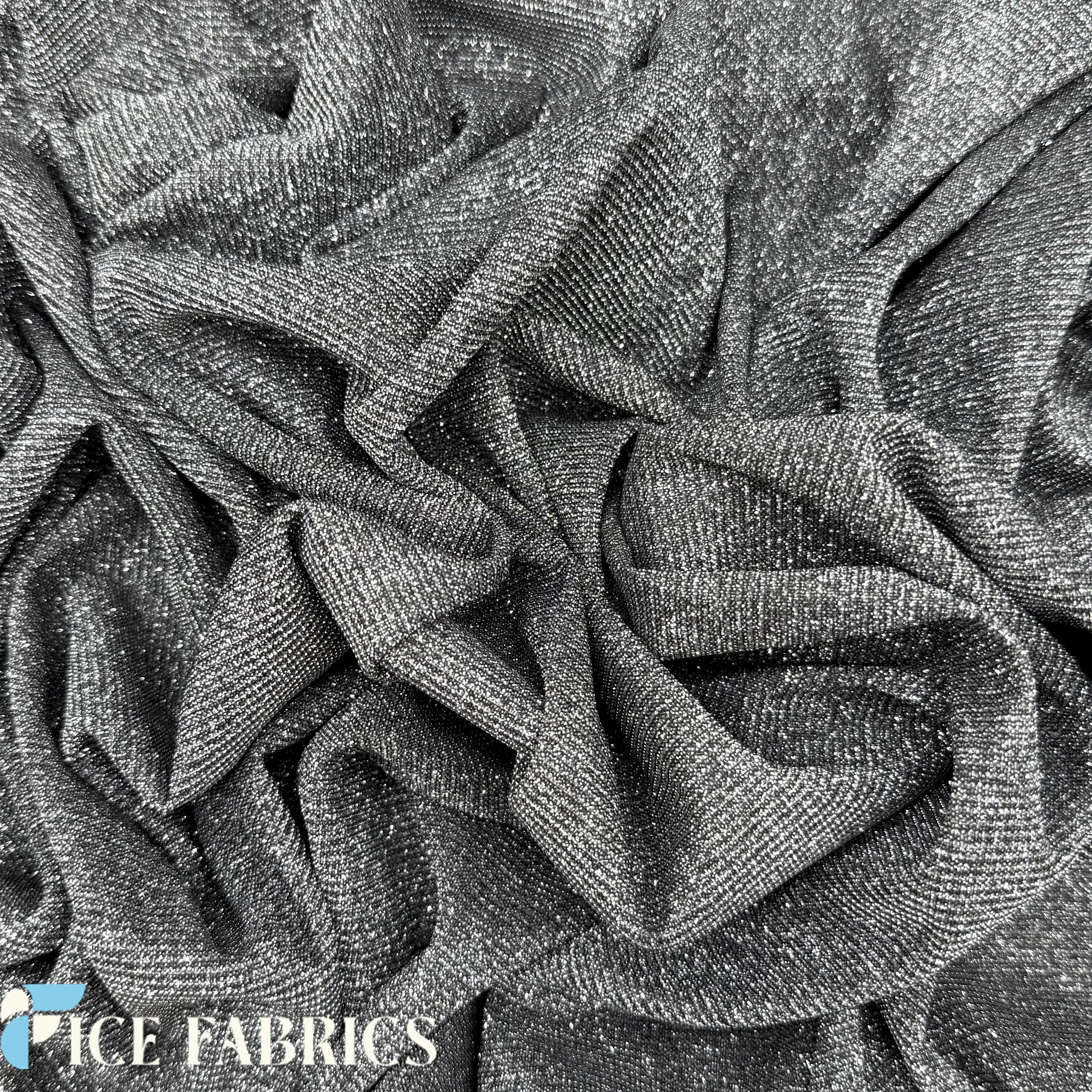 Lurex Sparkle Glitter Knit Spandex Fabric