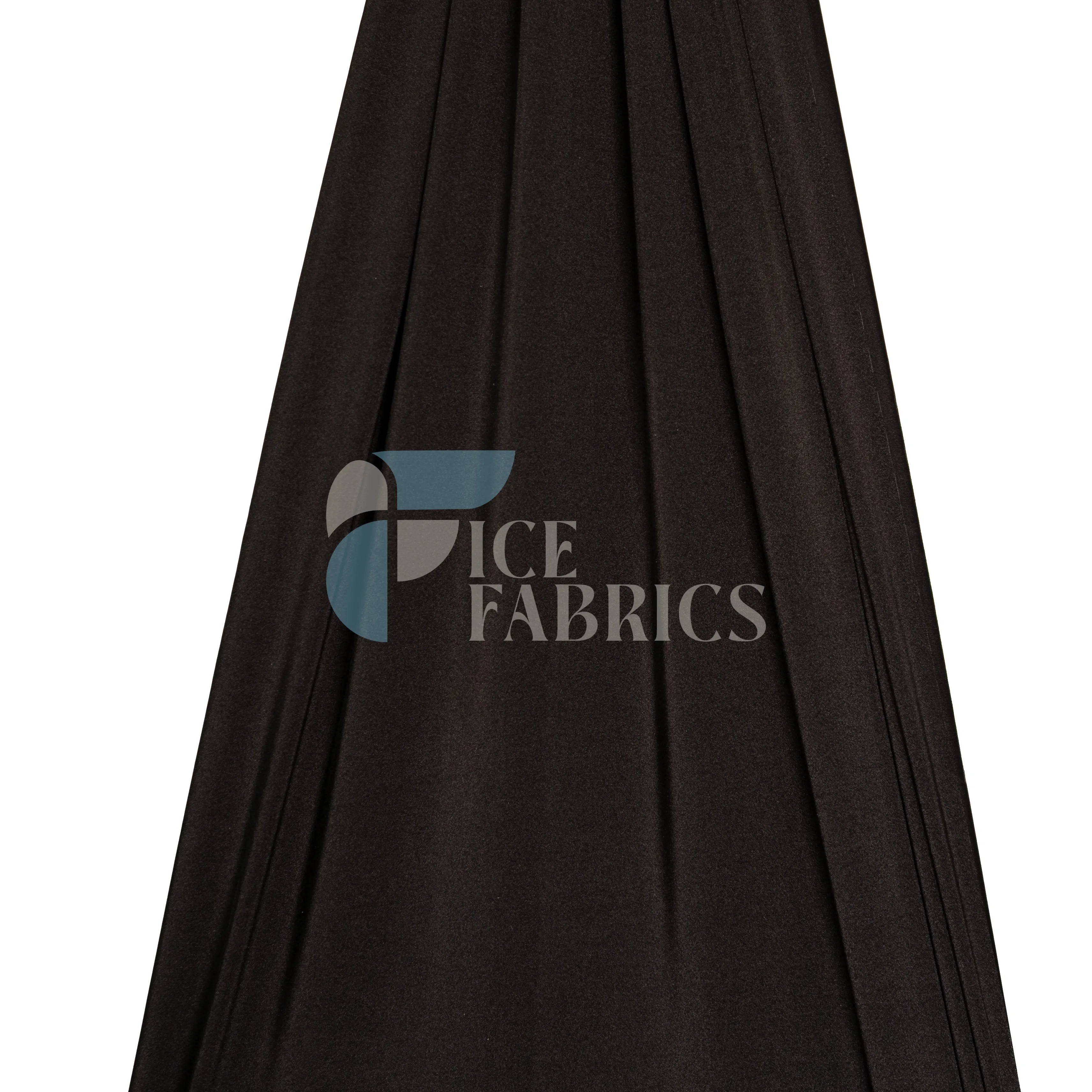 Jordan Black Shiny Nylon Spandex Fabric / 4 Way stretch