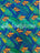 Blue Leaf Print Poly Cotton Fabric By The Yard
