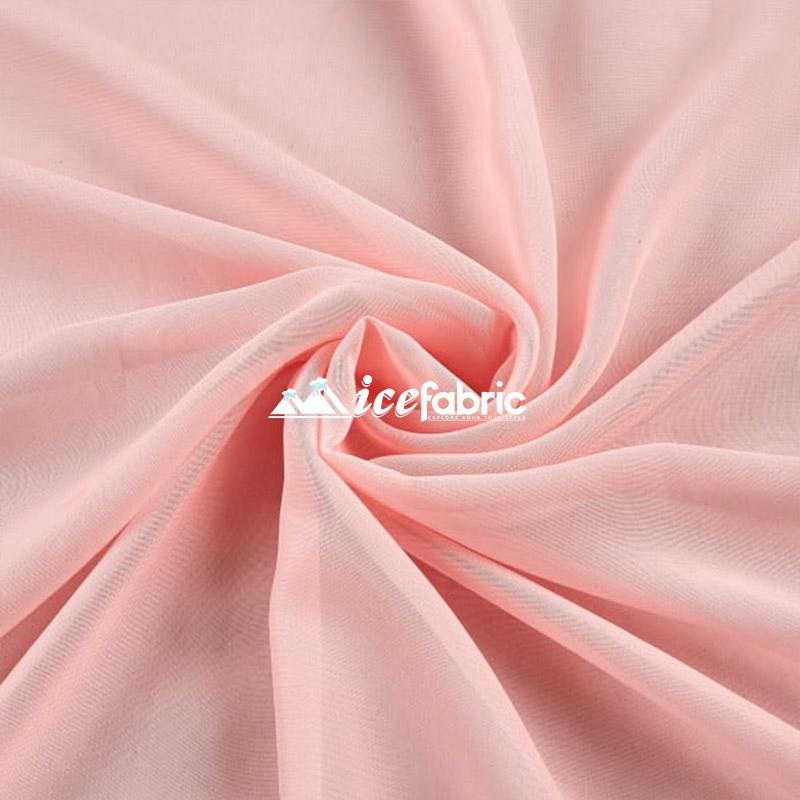 Blush Pink Mia Soft Poly Chiffon Sheer Fabric