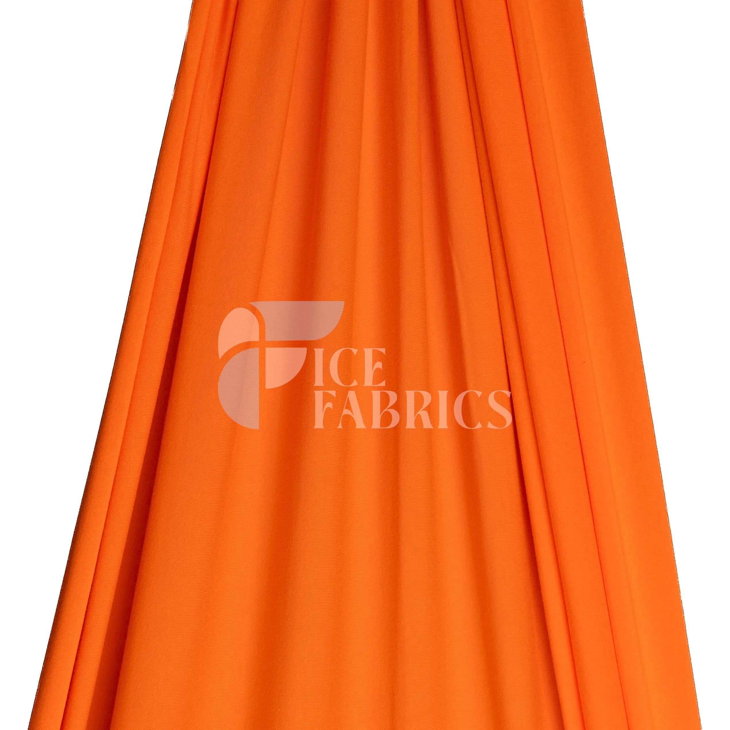 Bright Orange Cotton Spandex Jersey Fabric | FlexCot