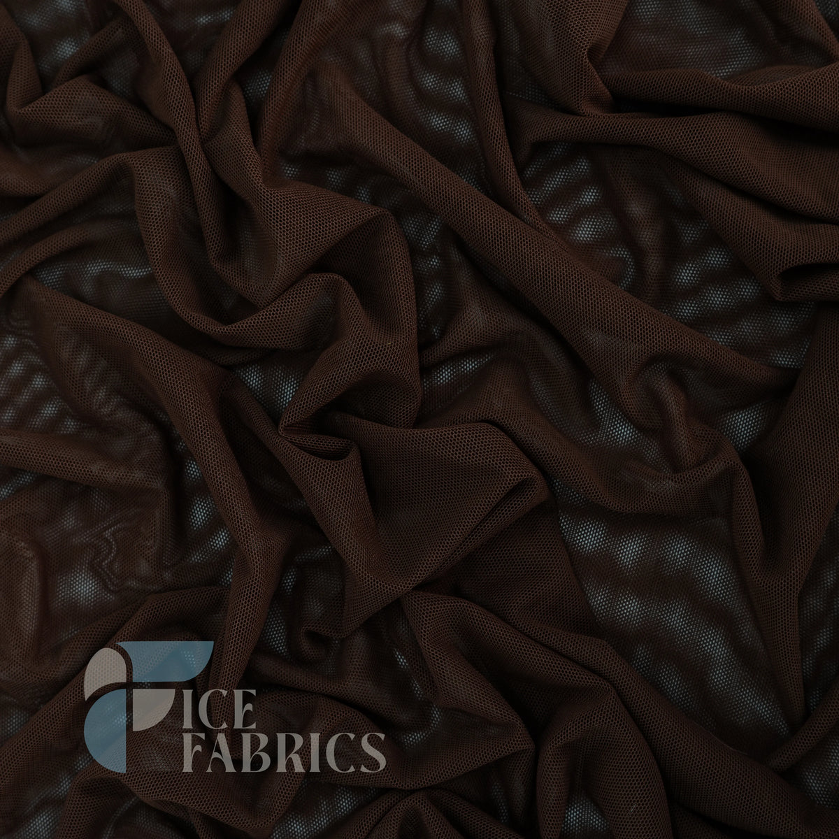 Brown Flex Power Mesh 4 Way Stretch Nylon Fabric