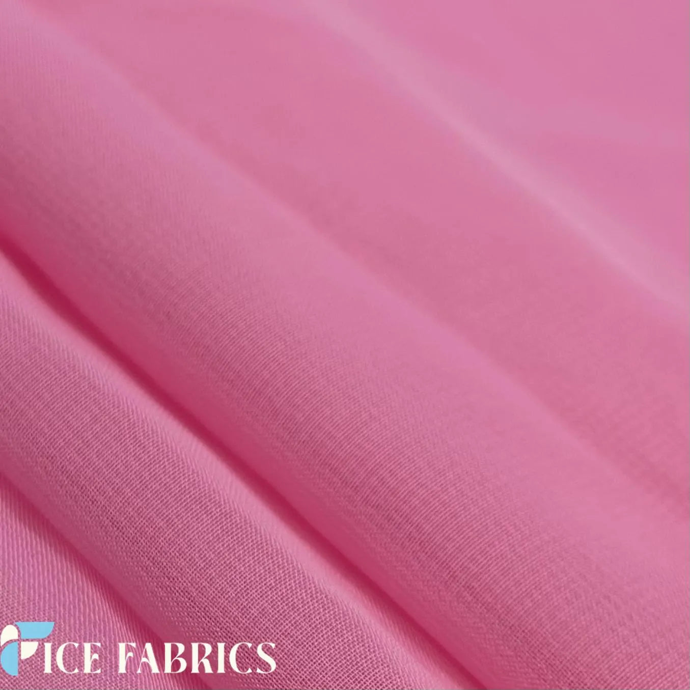Bubble Gum Pink Mia Chiffon Fabric / 60’’ Wide Soft chiffon Sheer Fabric