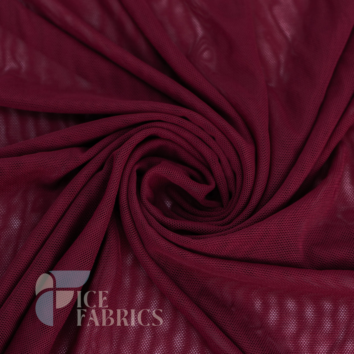 Burgundy Flex Power Mesh 4 Way Stretch Nylon Fabric