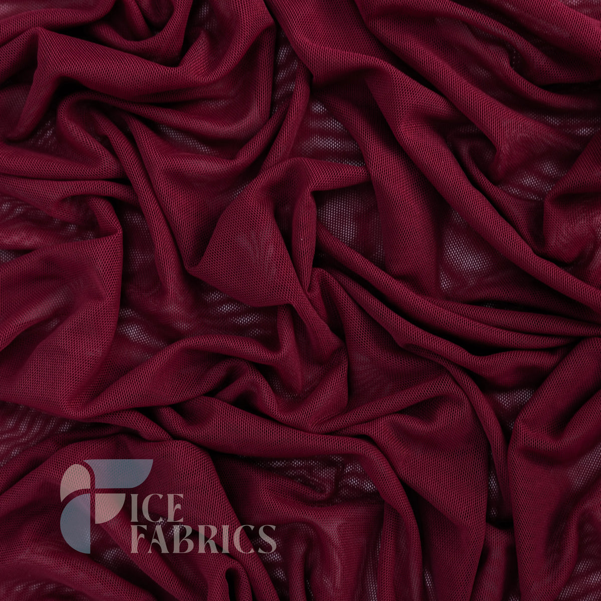 Burgundy Flex Power Mesh 4 Way Stretch Nylon Fabric