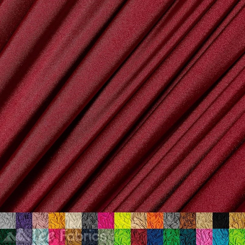 4 Way Stretch Nylon Spandex Fabric By The Roll (20 Yards ) ICE FABRICS |Burgundy