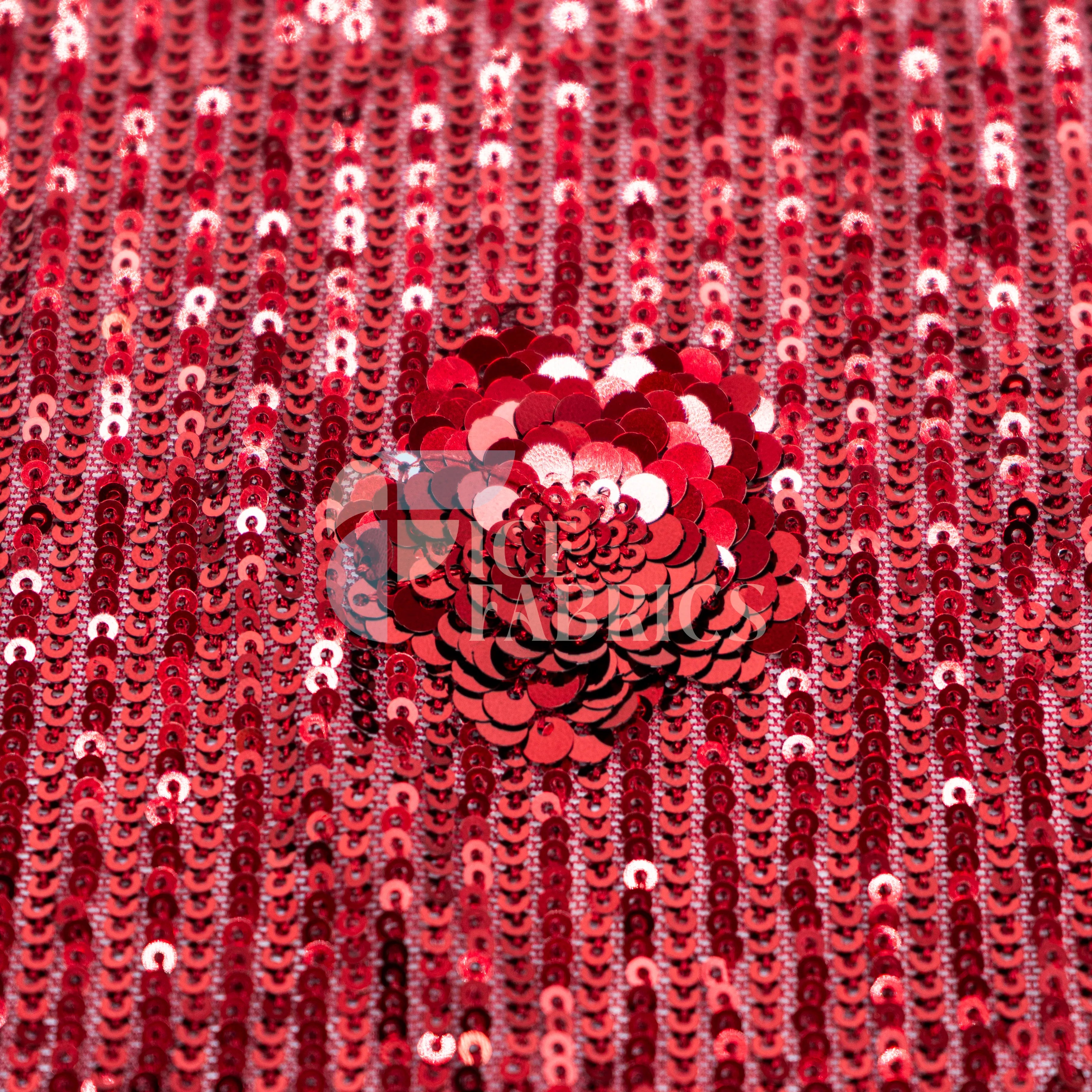 Celeste 3D Floral Stretch Sequin Fabric