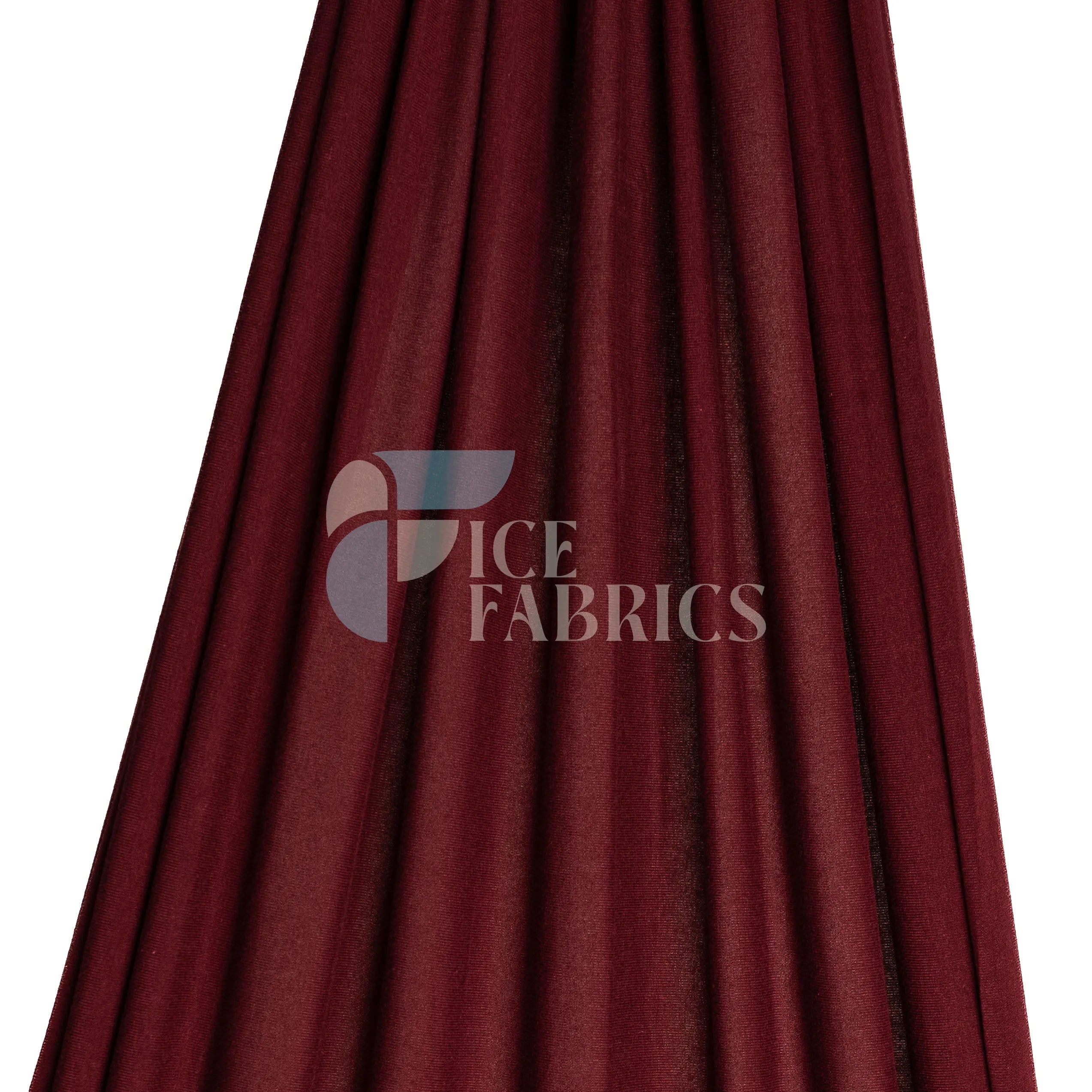 Burgundy Cotton Spandex Jersey Fabric | FlexCot