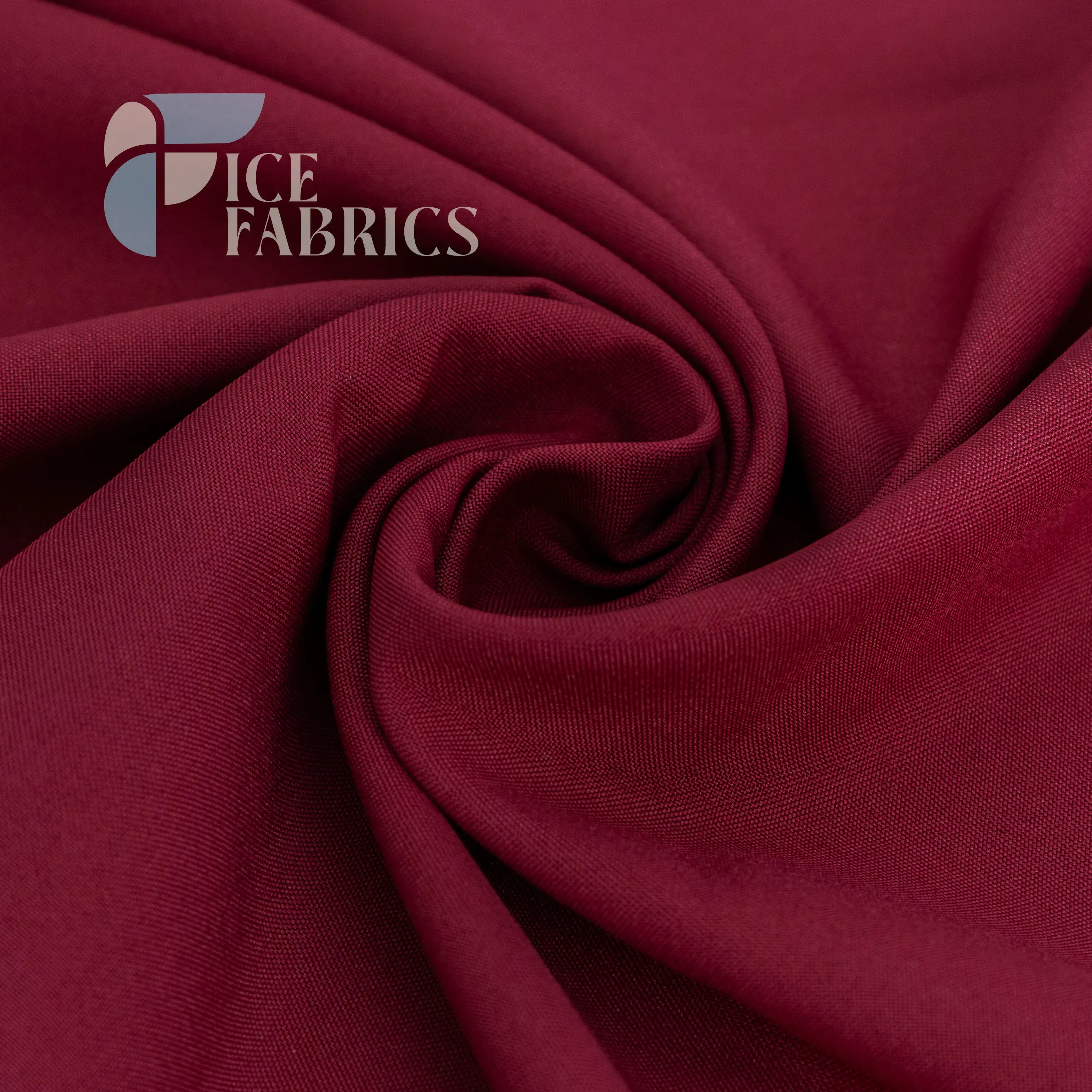 Burgundy Solid Poly Poplin Fabric By The Yard