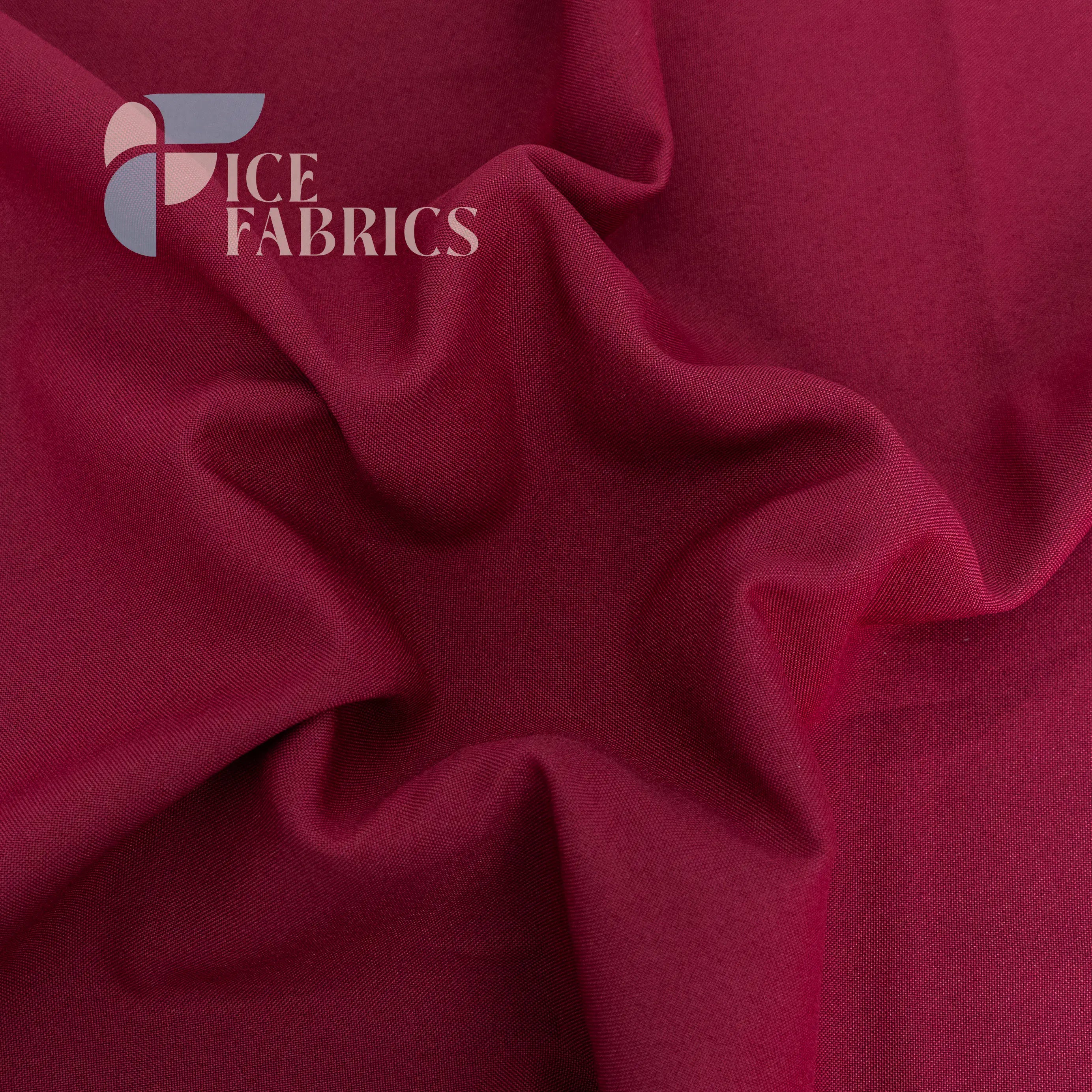 Burgundy Solid Poly Poplin Fabric By The Yard