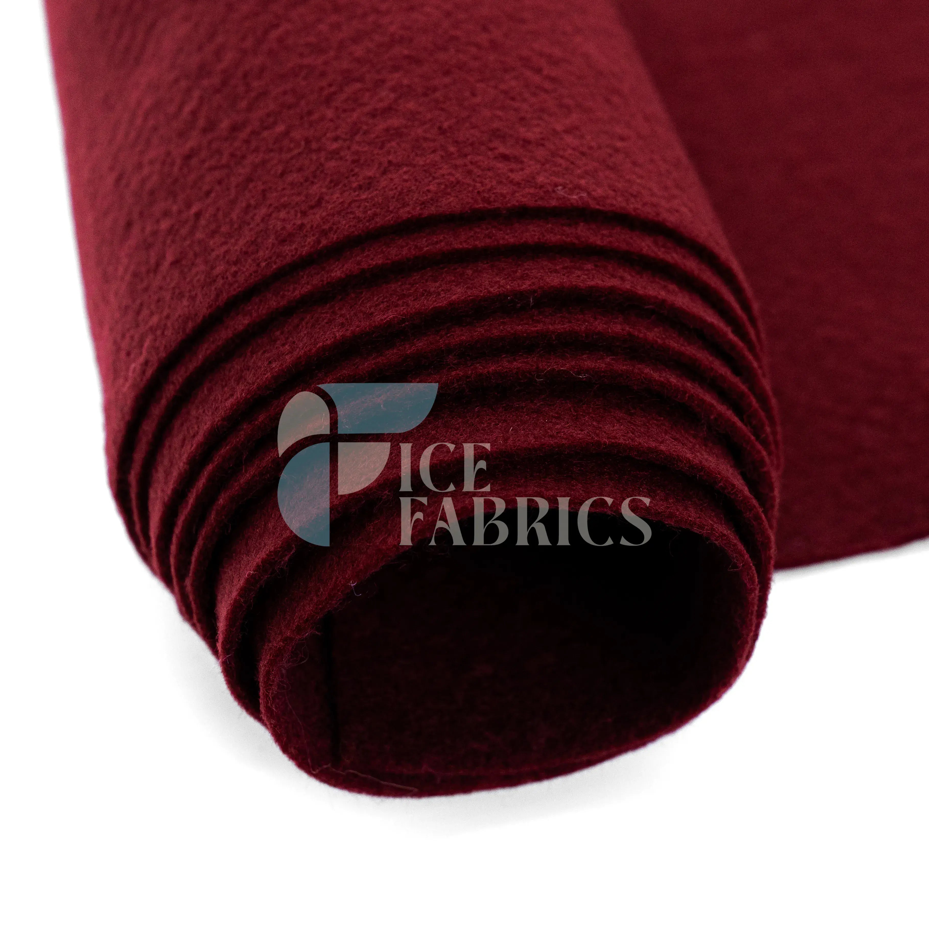 Burgundy Acrylic Felt Fabric / 1.6mm Thick _ 72” Wide