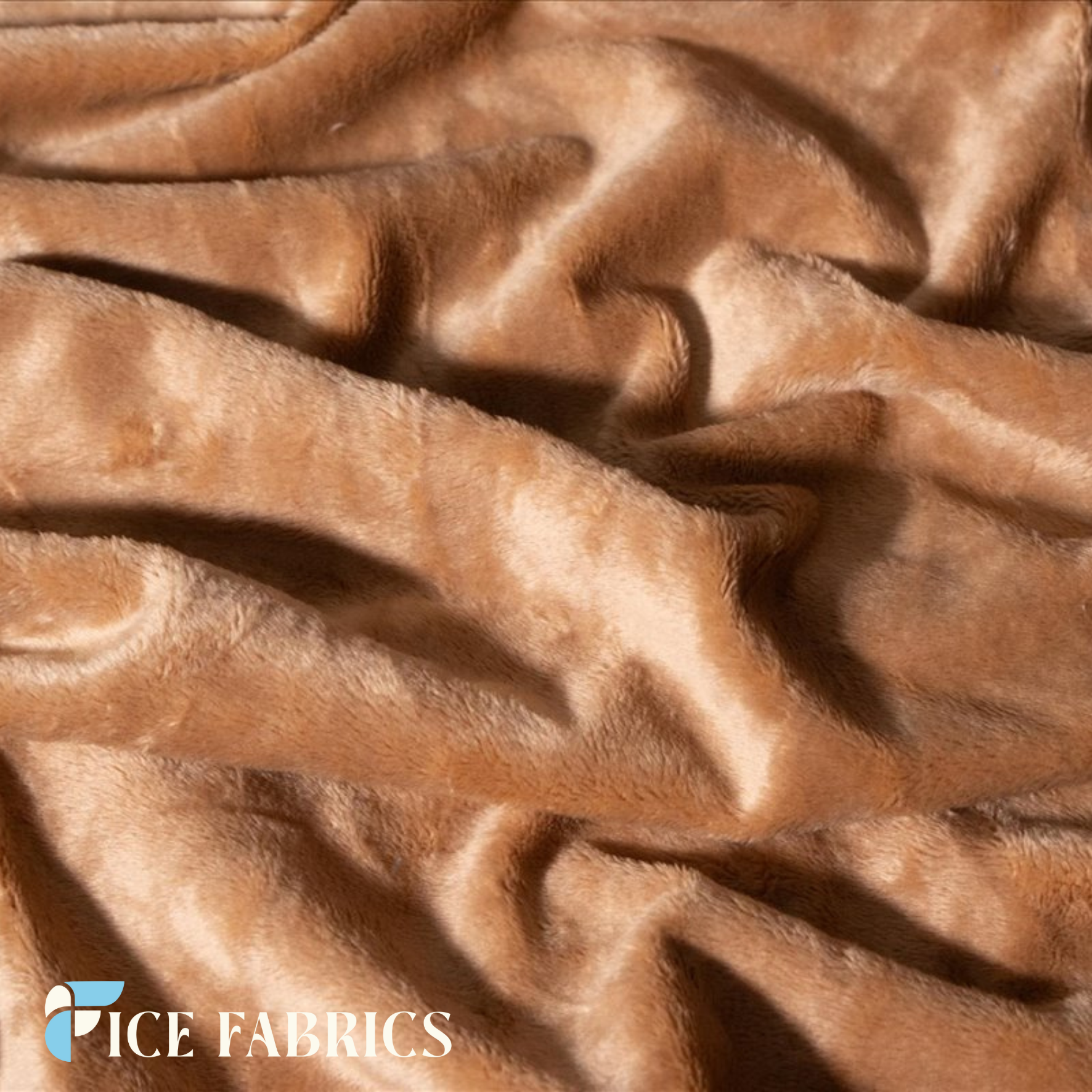 Camel Rich Solid Minky Fabric By The Roll ( 20 Yards ) Wholesale Fabric