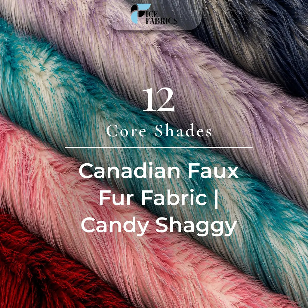 Shaggy Canadian Faux Fur Fabric | Candy Shaggy