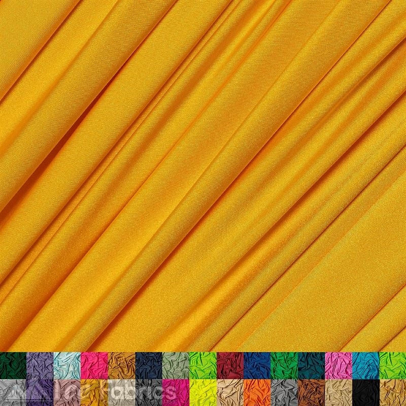 4 Way Stretch Nylon Spandex Fabric By The Roll (20 Yards ) ICE FABRICS |Canary Yellow