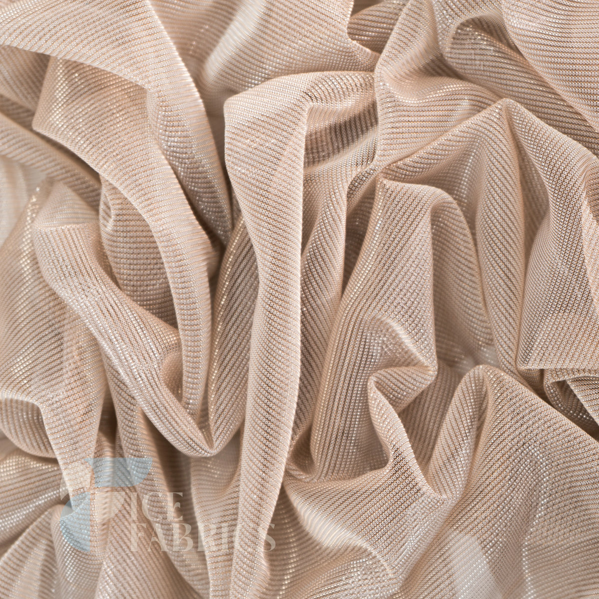 Metallic stretch mesh fabric