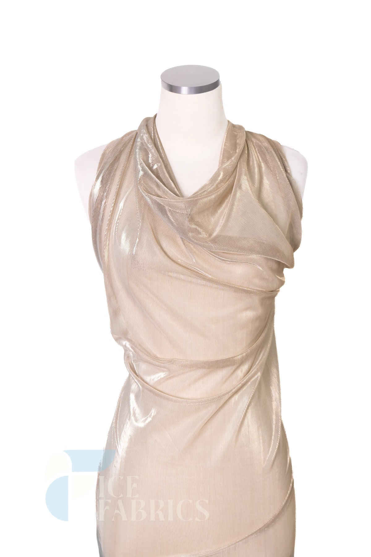 Metallic stretch mesh fabric
