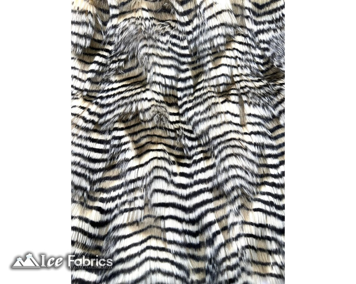 Champagne Faux Fake Fur Feathered Bird Long Pile Fabric | Faux Fur Material