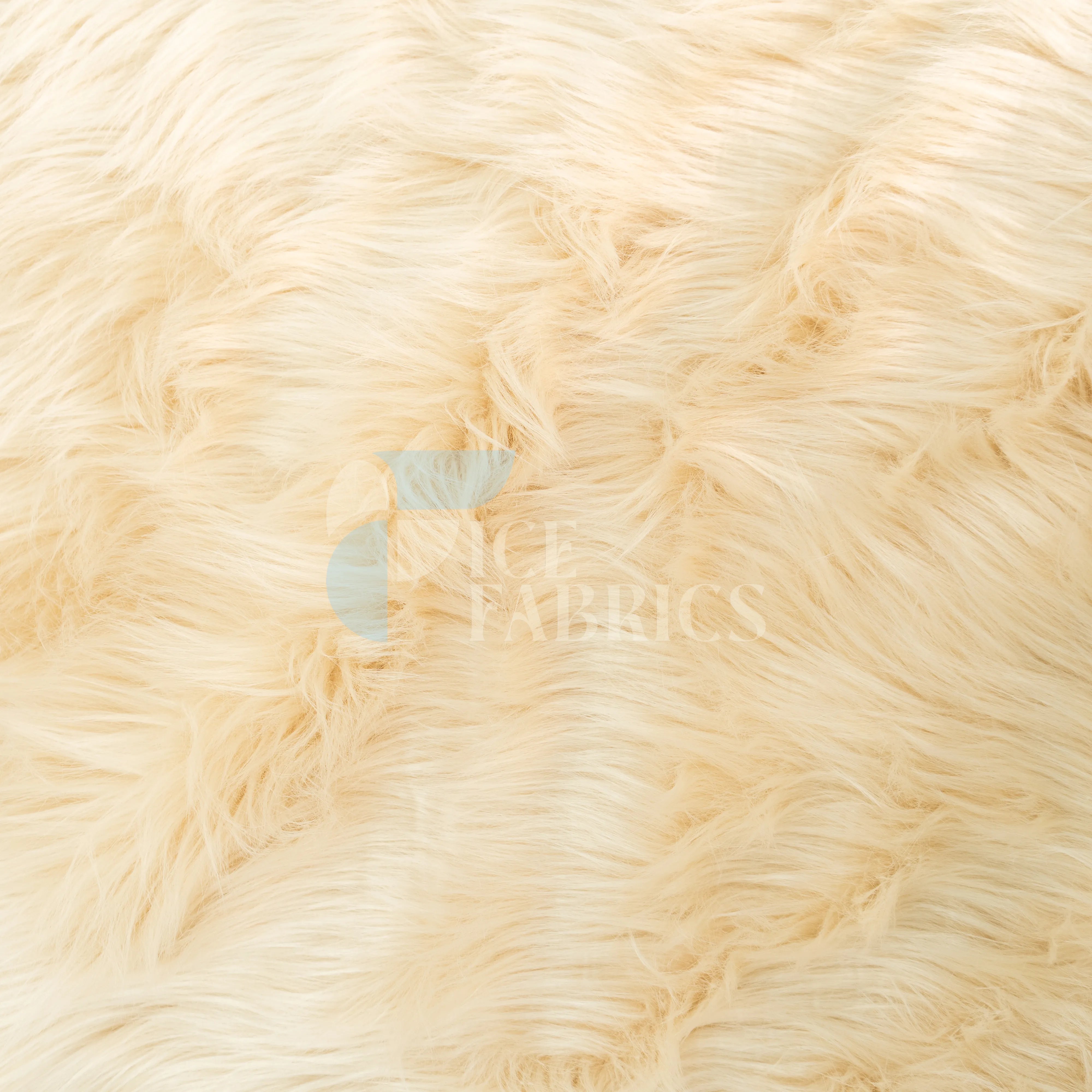 Champagne Shaggy Mohair Faux Fur Fabric By The Roll | LuxeShag Fur