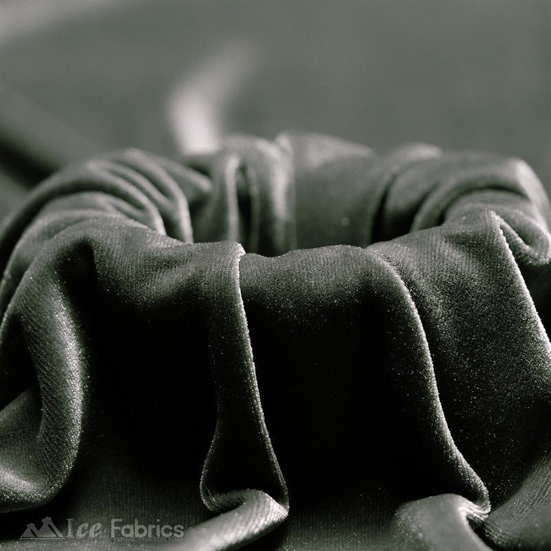 Ice Fabrics Stretch Velvet Fabric Soft and Smooth ICE FABRICS Charcoal