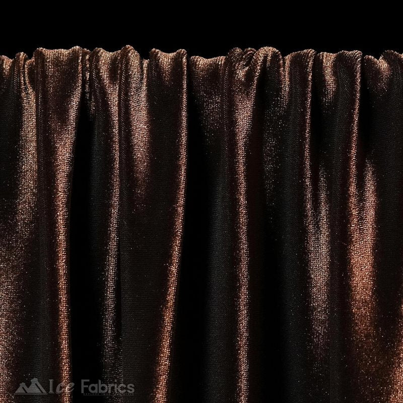 Ice Fabrics Stretch Velvet Fabric Soft and Smooth ICE FABRICS Chocolate