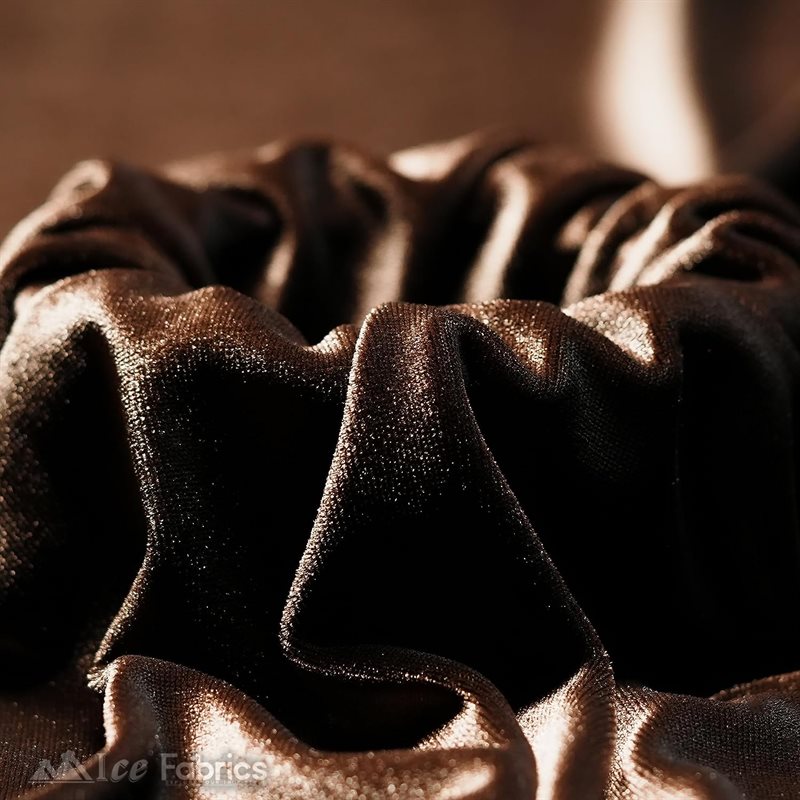 Ice Fabrics Stretch Velvet Fabric Soft and Smooth ICE FABRICS Chocolate