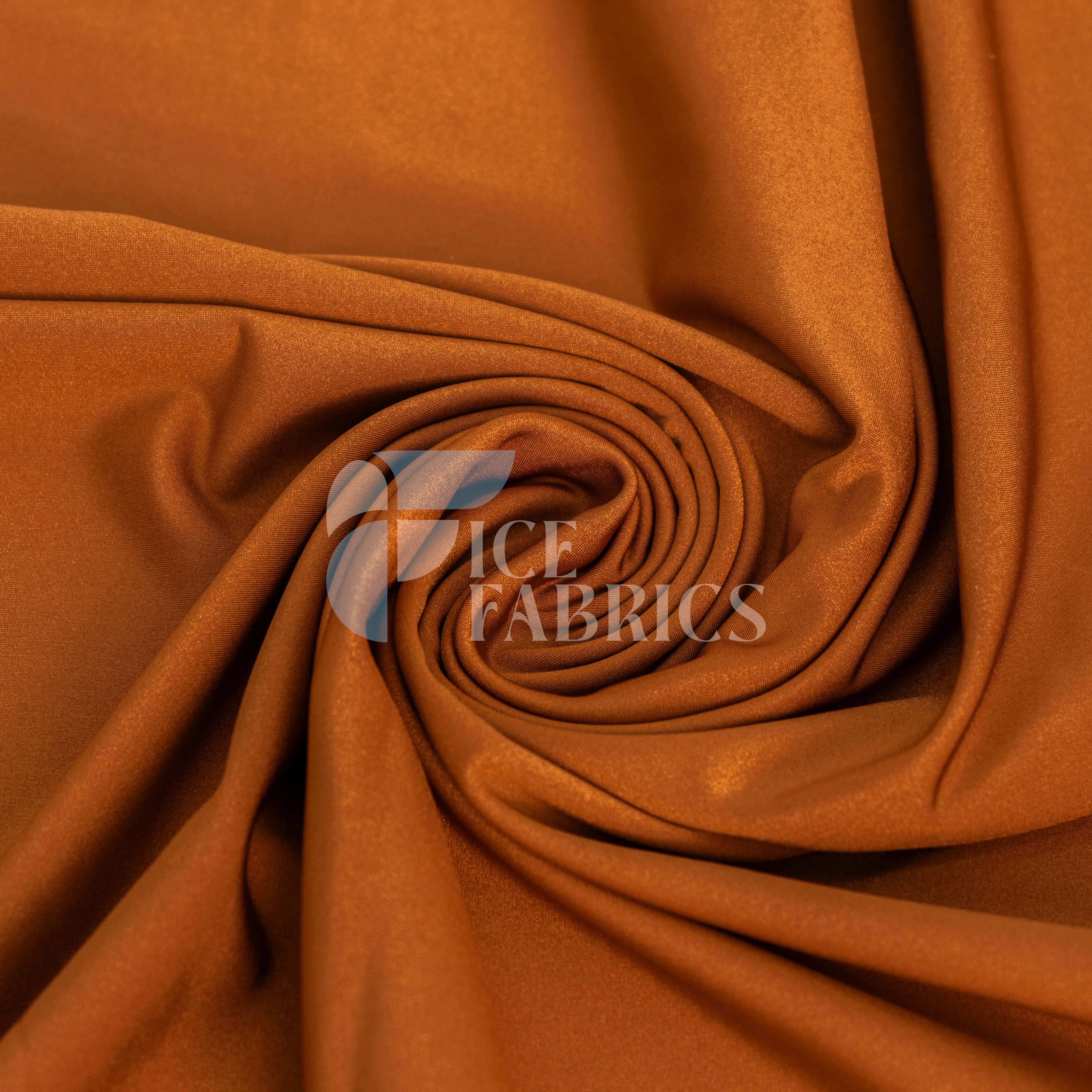 Copper Jordan 4 Way Stretch Fabric Shiny Nylon Spandex