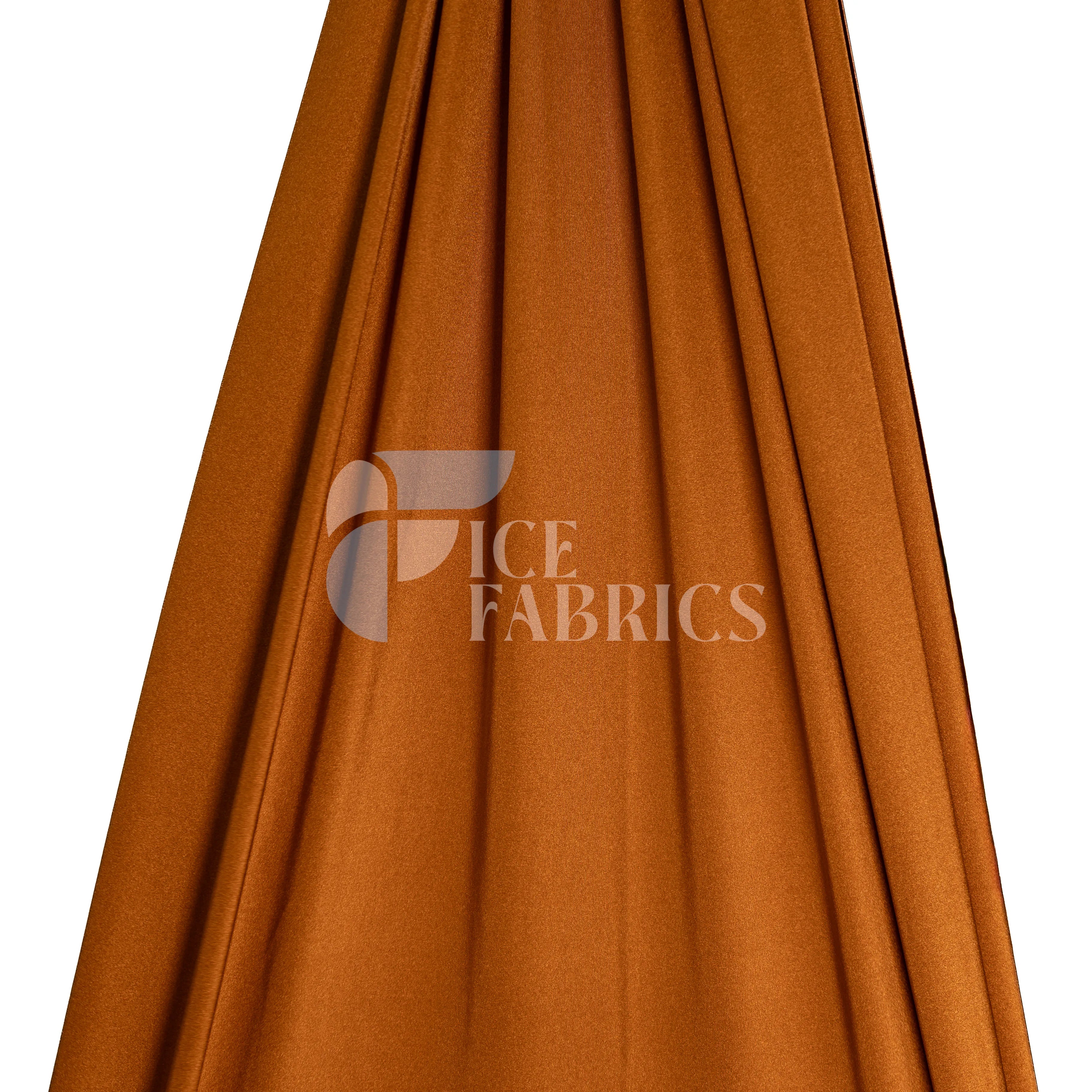 Copper Jordan 4 Way Stretch Fabric Shiny Nylon Spandex