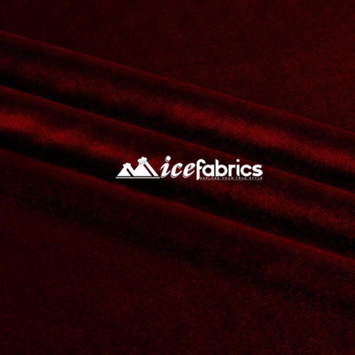 Cranberry Stretch Velvet Upholstery Fabric By The Roll (20 yards) Wholesale Fabric
