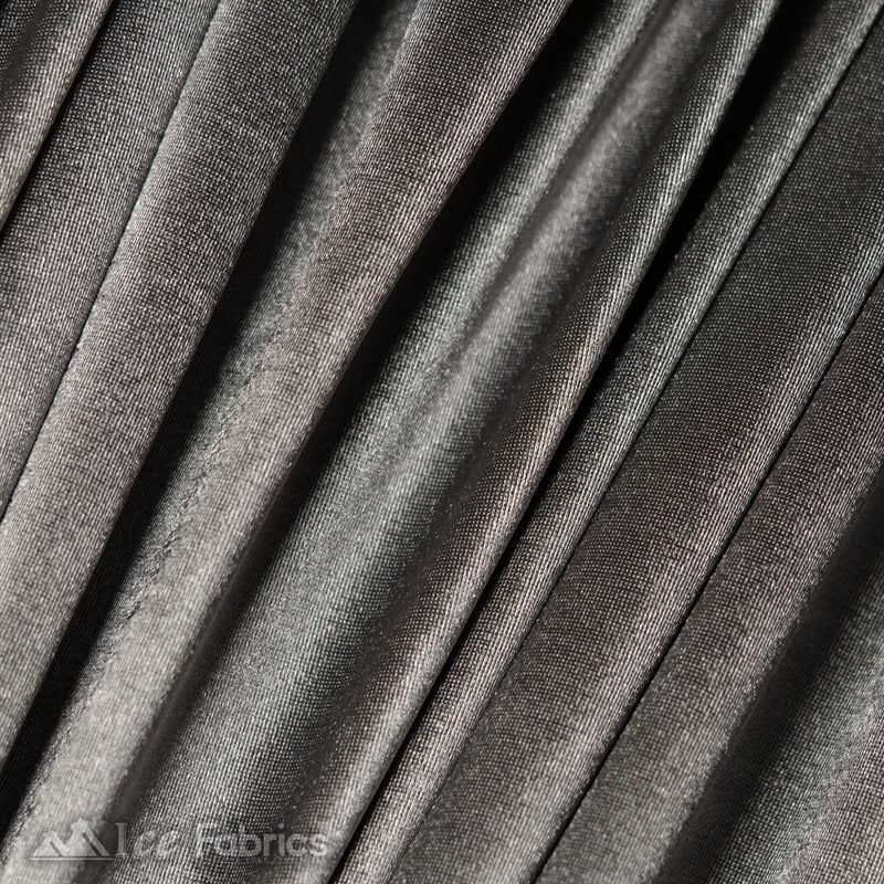 4 Way Stretch Silky Satin Wholesale Fabric By The Roll (20 Yards ) ICE FABRICS |Dark Grey