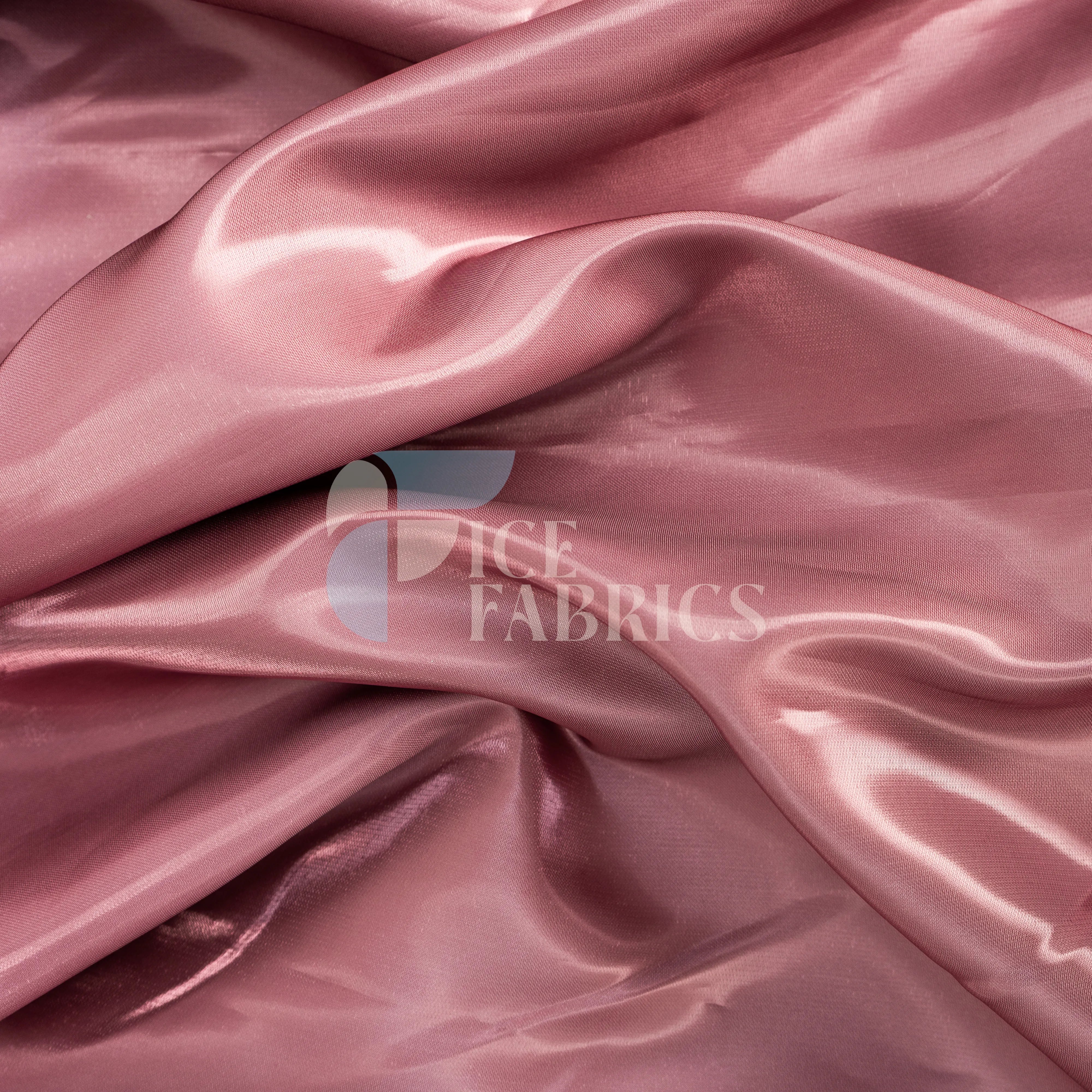 Dark Pink Liquid Crystal Silky Satin Fabric